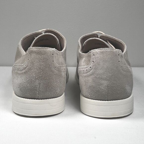 Stacy Adams Wilcox Suede Leather Lace Up Oxfords Dress Shoes 13 M Light Grey